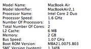 Apple MacBook Air 2, 1 в идеальном состоянии,  американец.